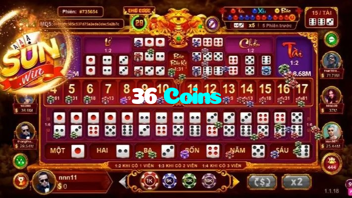 available types of 36 Coins bet including pre-match live express and system bets